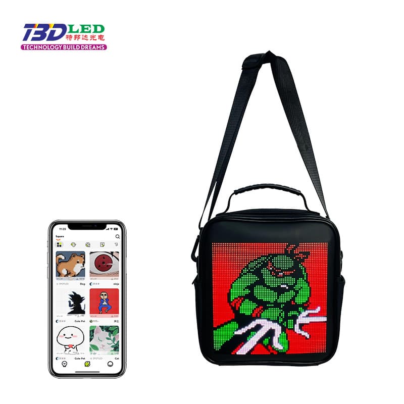 Outdoor Advertising LED Backpack High Brightness Double Shoulder Bag Didi Dynamic Crossbody Bag with Wireless Functionality