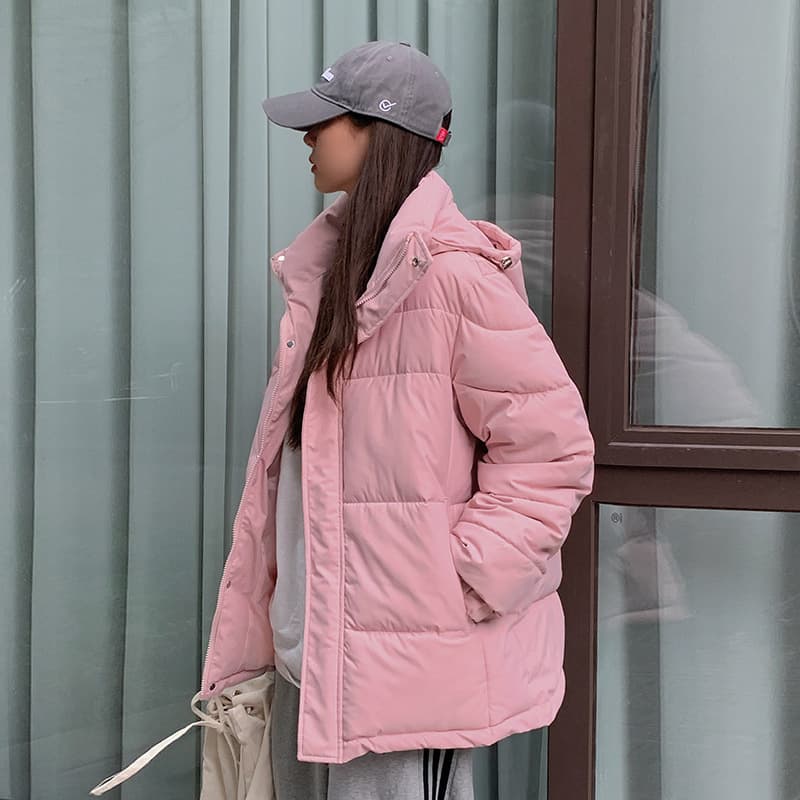 Off-season mid-season down-padded jackets for men and women above the knee, thickened winter 2024 new loose cotton-padded jackets for couples live broadcast