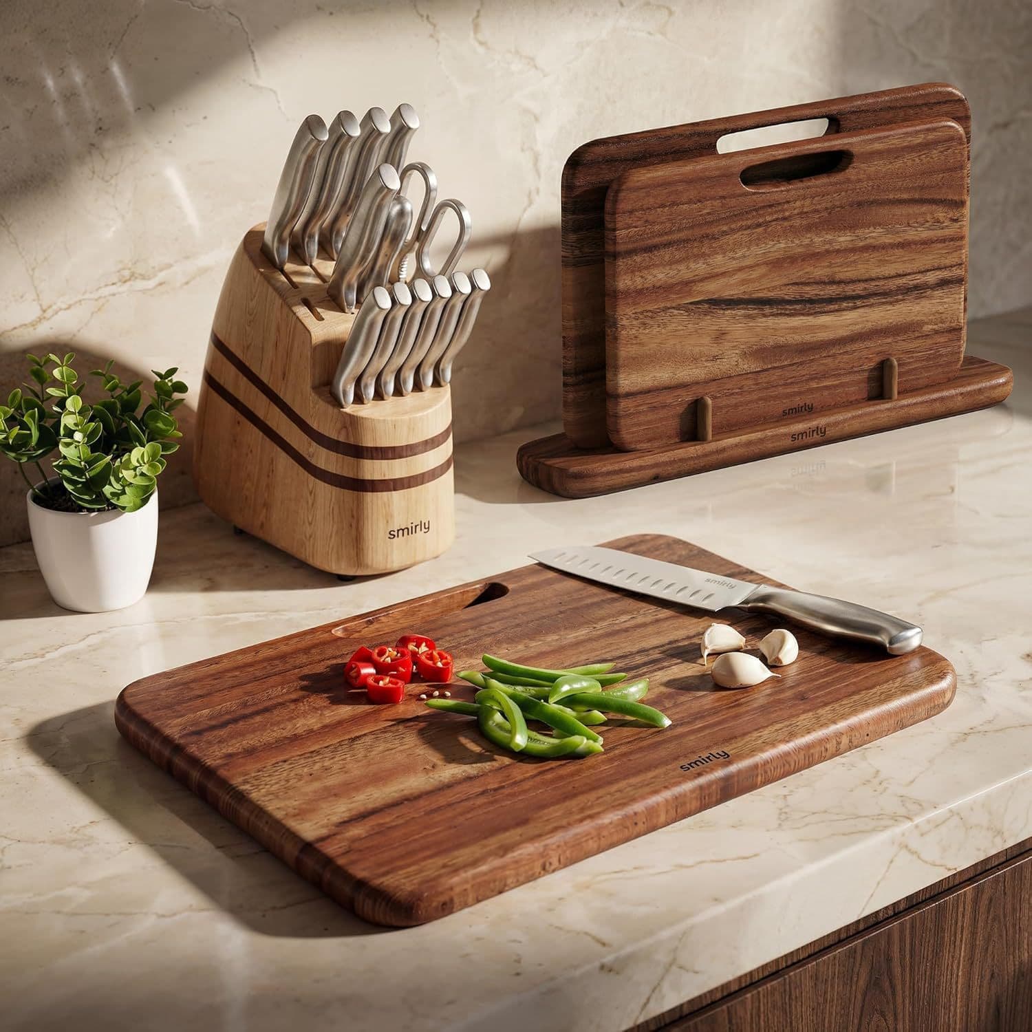 Custom Walnut Kitchen Cutting Board Double-Sided with Handle Chopping Board Cheese Board Fruit Cutting Board Meat Cutting Board