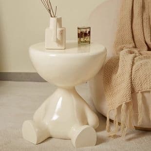 1 Cream Style Creative Mobile Coffee Table for Living Room Sofa Side Table Small Apartment Bedroom Nightstand
