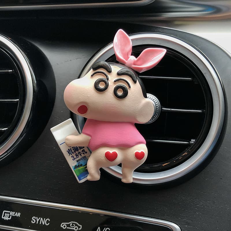 Car Perfume Aromatherapy Air Conditioner Air Vent Crayon Shin-chan Car Air Vent Decoration Car Supplies Incense Diffuser Stone Girl
