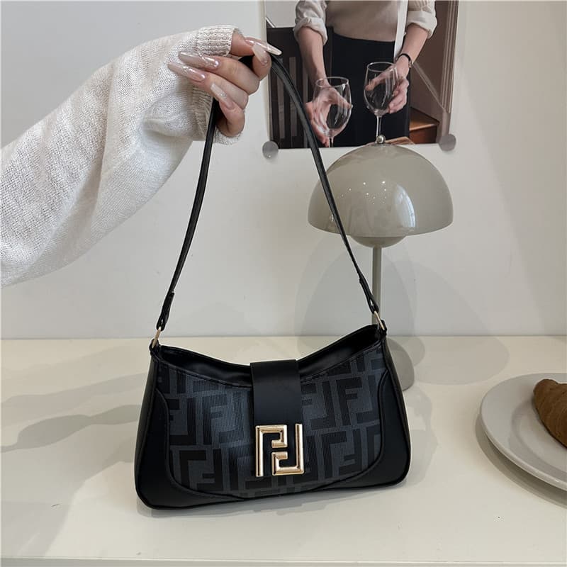 2025 New Trendy Vintage Edgy Underarm Bag Motorcycle Shoulder Bag Stylish Belt Buckle Small Bag