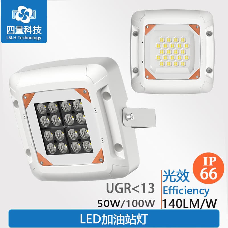 50W 100W IP65 Explosion-proof Light for Gas Stations, Canopy Industrial and Mining Light, Eaves Light, High Bay Cold Storage Lighting, Warehouse Light