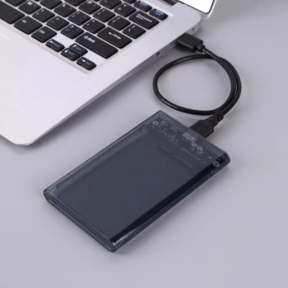 USB 3.0 transparent gray mobile hard drive enclosure 2.5-inch laptop hard drive case SATA serial port for solid-state drives