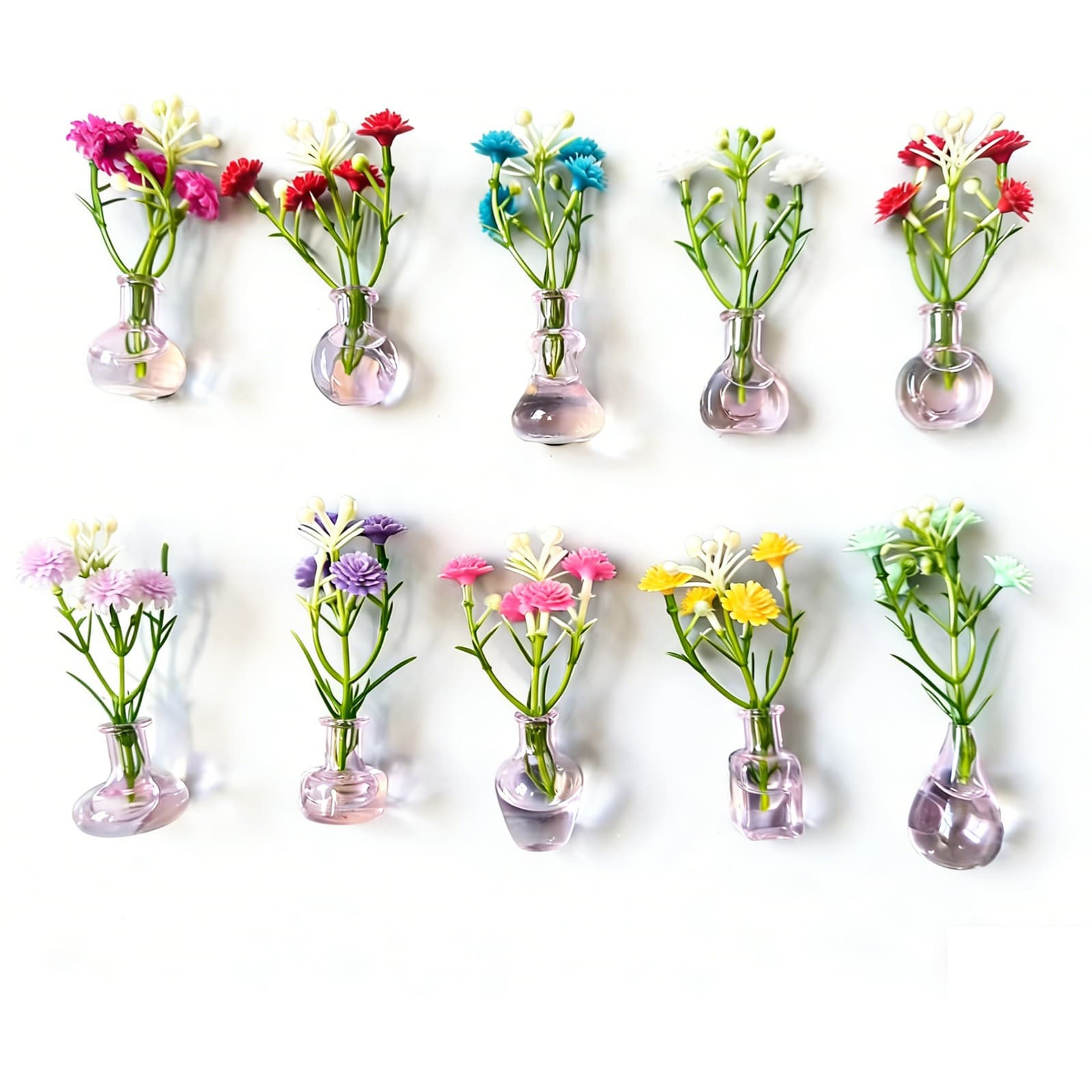 Cross-Border Popular Mini Vase Fridge Magnet Ins Magnetic Small Vase Jingdezhen Ceramic Vase 3D Creative Decoration