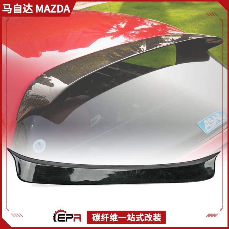 Suitable for Miata Mazda MX5 NA modification parts, carbon fiber rear wing, rear window spoiler, fixed wind wing, small roof wing