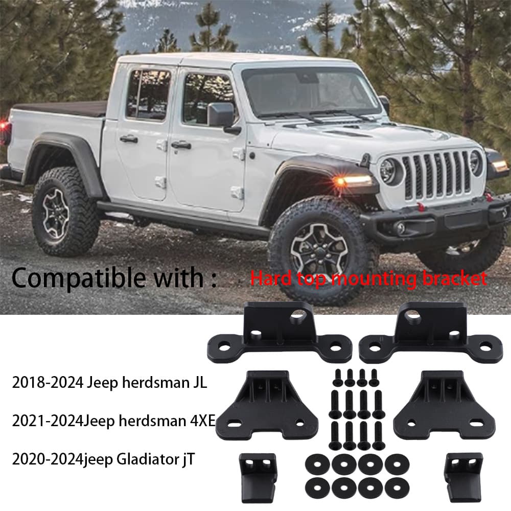 Hardtop Mounting Bracket Kit 6-Piece for JEEP Wrangler JL 2018-2024 Wrangler Modification Parts