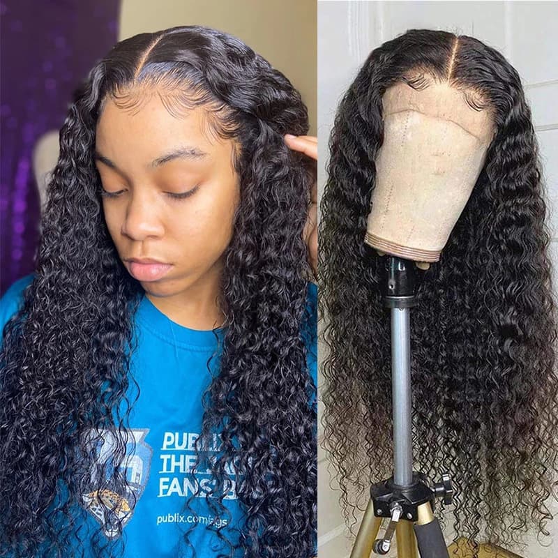 Cross-border European and American Matte High-Temperature Fiber Middle Part Long Curly Hair African Small Curl Tube Synthetic Wig Full Wig for Women