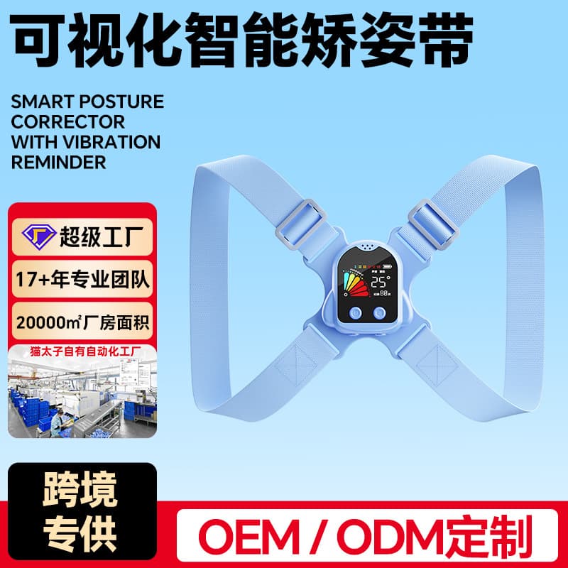 Student Posture Corrector Back Brace with Smart LCD Sensor Reminder Anti-Slouching Device for Cross-Border Supply