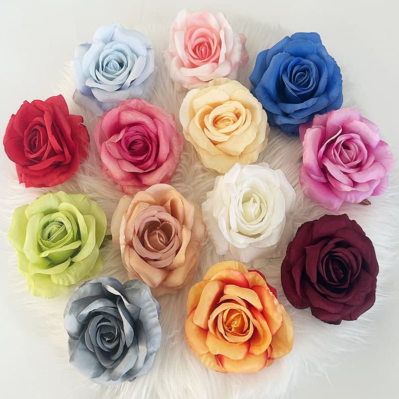 Large rose flower heads for wedding floral arrangements, photography props, rose wall waterfall decoration