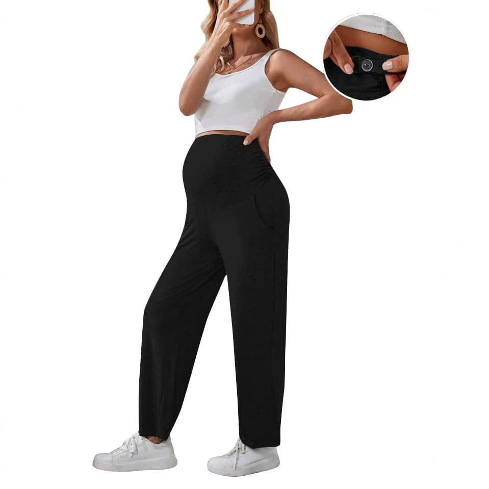 Cross-border women's clothing, maternity pants, Amazon European and American foreign trade women's straight pants, large size, sonic explosion style maternity pants, six colors