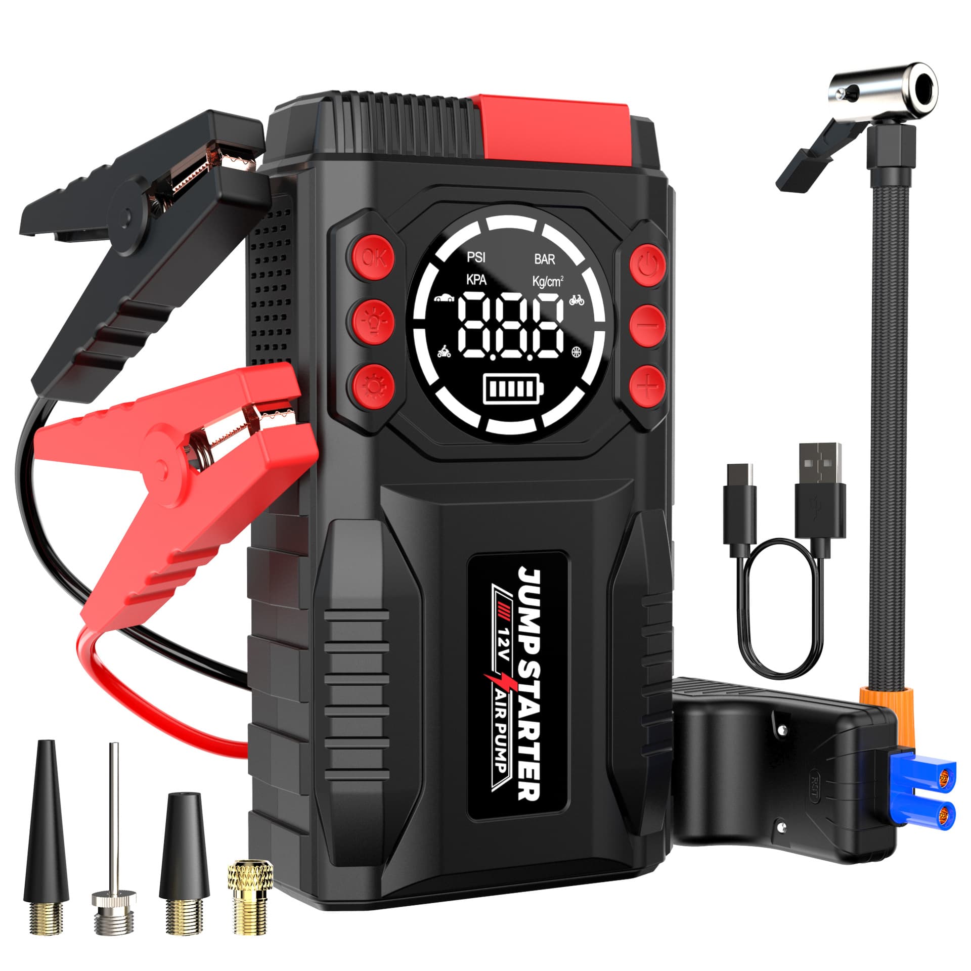 3000A car starting power supply QY21 portable gasoline pump all-in-one machine 12V car power bank starter