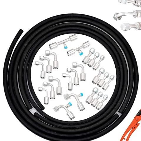 26PCS AC hose includes 9.5 feet #6, #8, #10 AC hose
