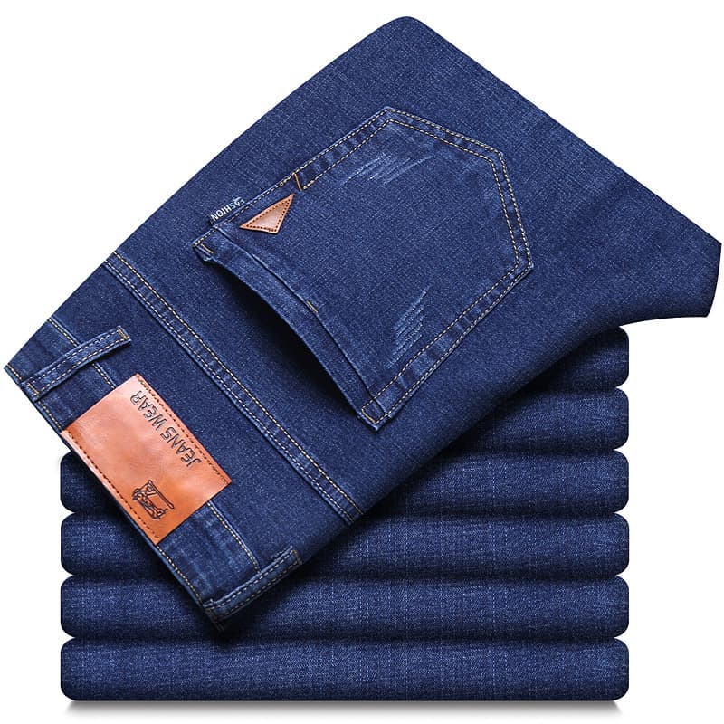 Korean men's jeans fashion straight slim men's tide men's waist pants manufacturers wholesale foreign trade variety