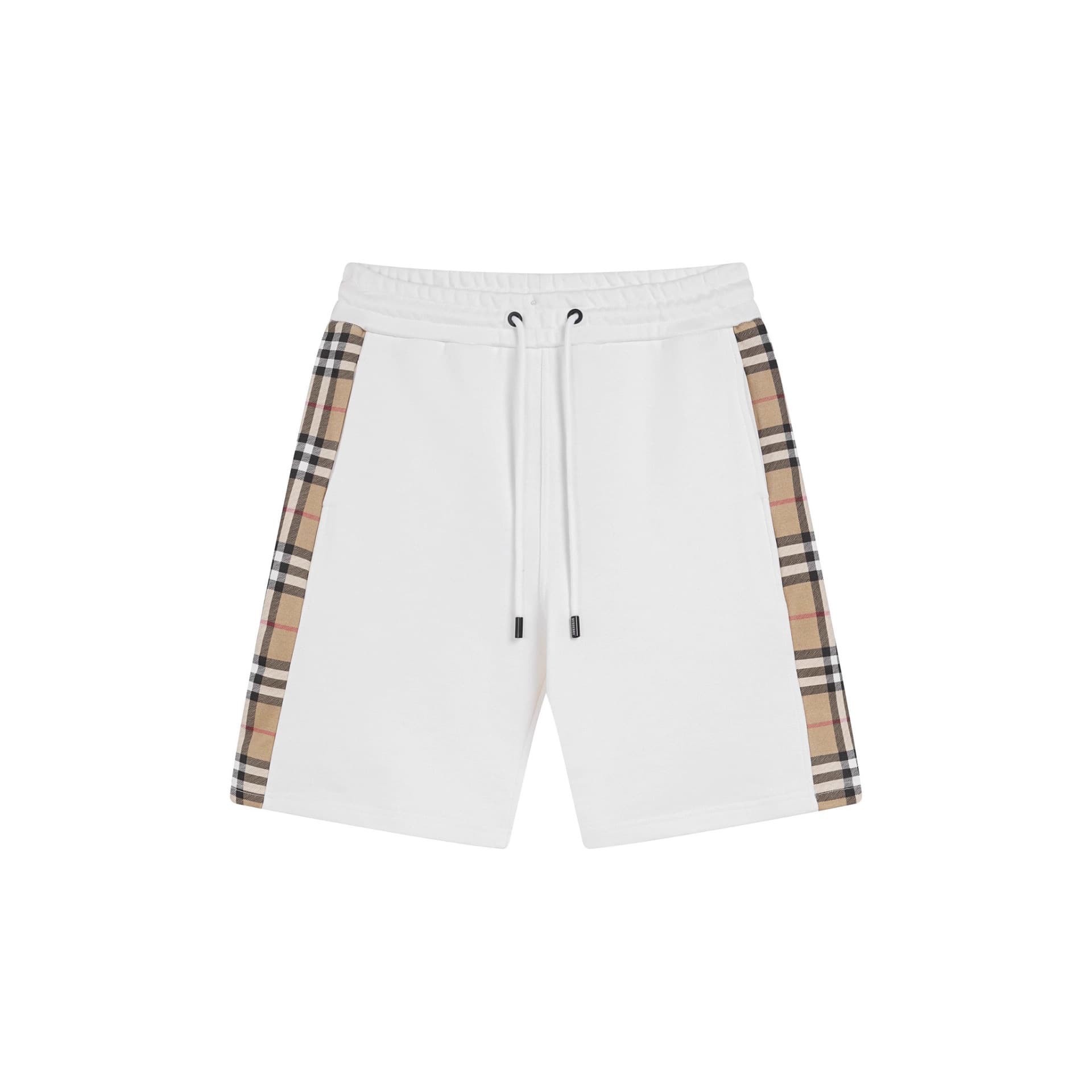 Summer Side Plaid Patch Casual Shorts Street Loose Fit Casual Versatile BF Style Wide Leg 5-Inch Shorts Beach Shorts