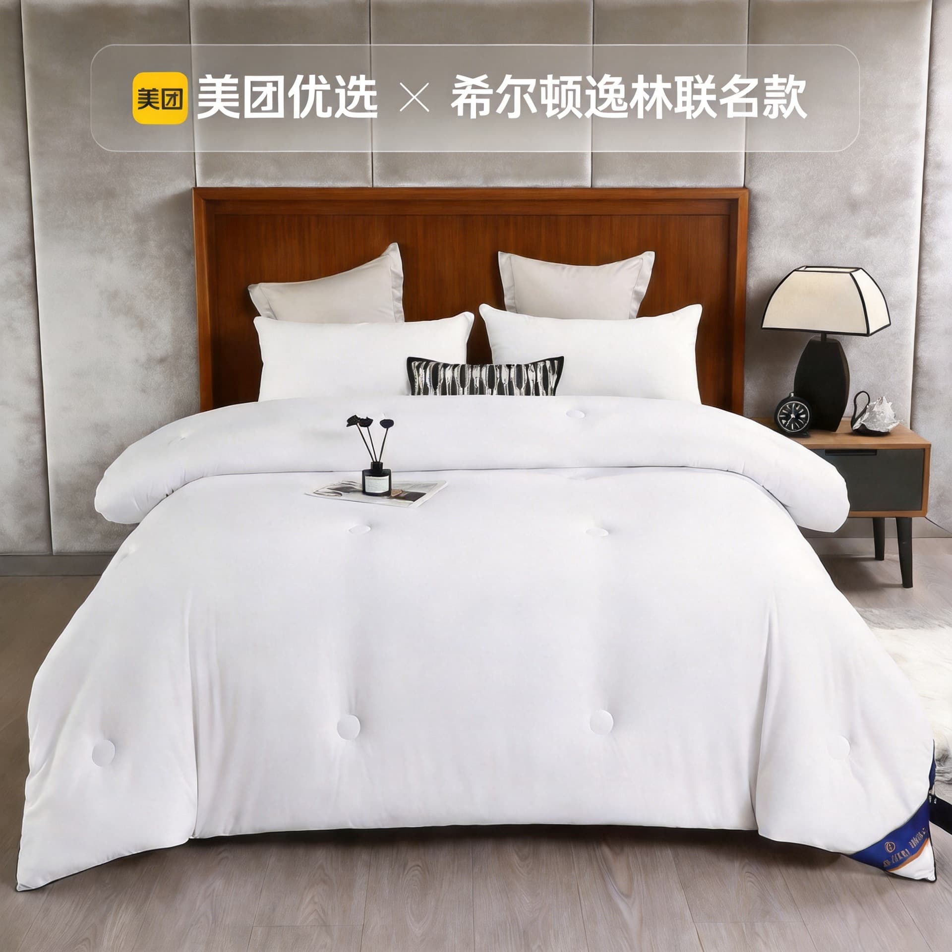 Hilton DoubleTree Feather-Down Quilt Core Spring/Autumn Blanket Thickened Warm Hotel Same Style Student Dorm Single Quilt