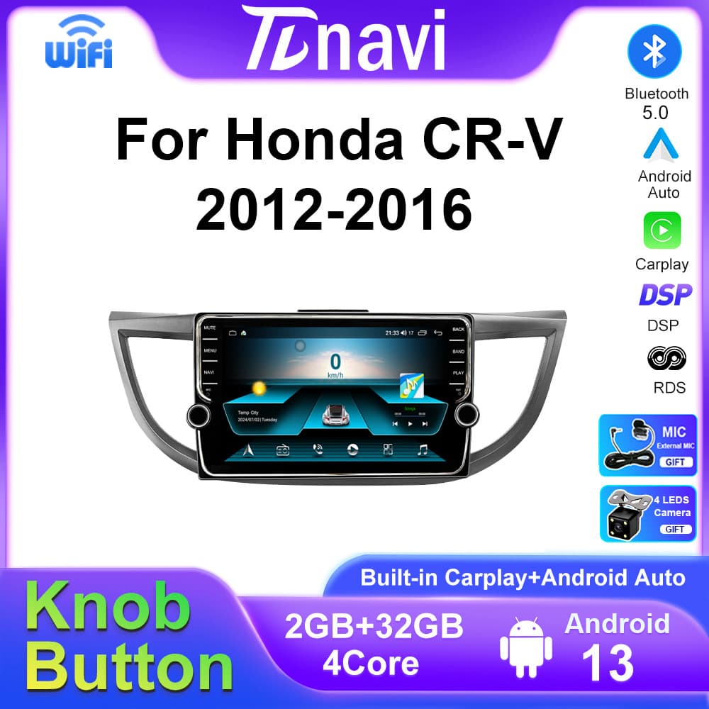 Cross-border carplay navigator for Honda CRV2012-2016 Android large screen knob machine