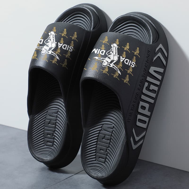 Slippers for men, thick-soled, non-slip, eva men's casual slippers for outdoor use, new indoor bathroom slippers