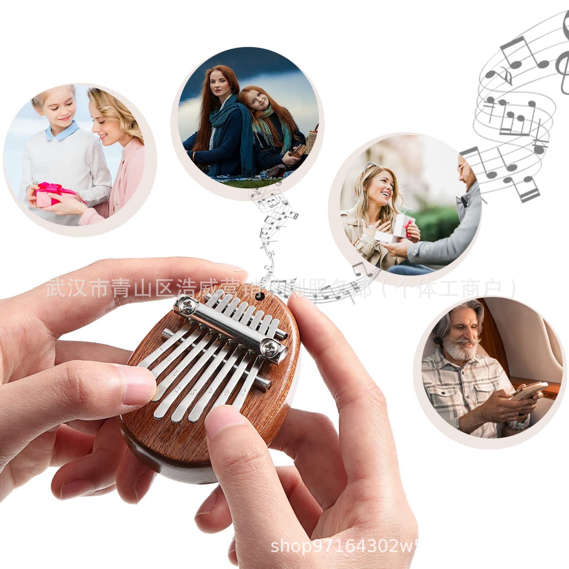 Mini Thumb Piano 8-Note Kalimba Portable Musical Instrument Finger Piano Kalimba