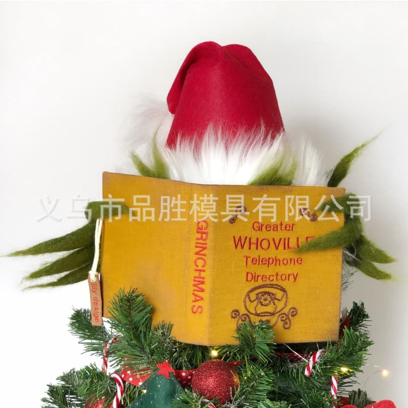 New cross-border Christmas Forest Doll Hat, Fun Christmas Tree, Grinch Cartoon Ornament, Decorations, and Props