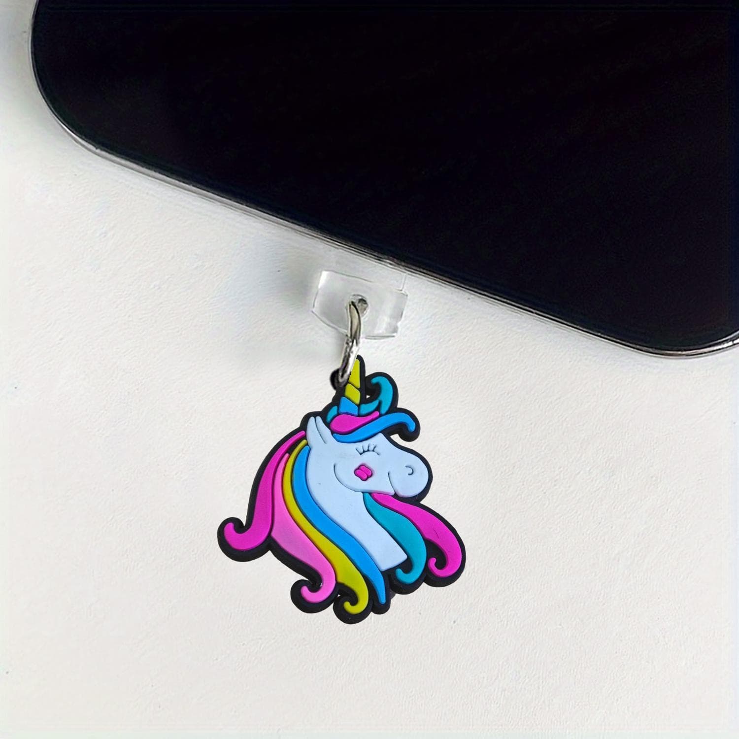 Amazon Unicorn Phone Dust Plug Temu PVC Soft Rubber Cross-Border Hot Selling Phone Port Dust Plug Hanger Creative