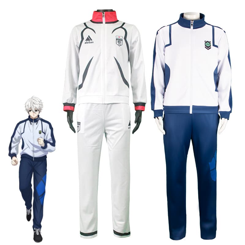 BLUELOCK Blue Prison Jersey Yoichi Isagi Meguru Bachira Cosplay Sports Suit Set Role-Playing Costume