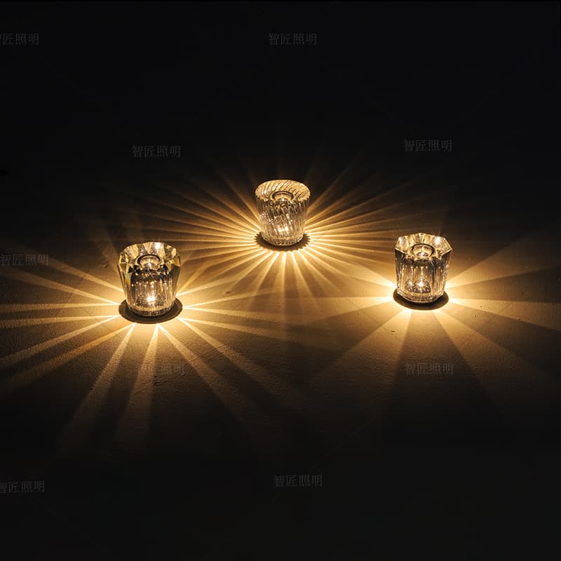 Crystal Ambient Light Charging LED Prop Ornament Aisle Guide, Camping Bar Cafe Decoration Light Luxury Bedside Table Lamp