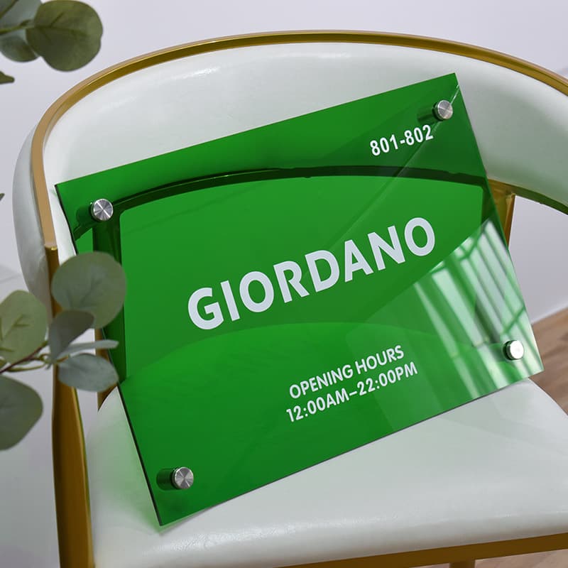 Instagram-style acrylic advertising display plaques, outdoor signs for trendy online stores, clothing stores, and company signs.