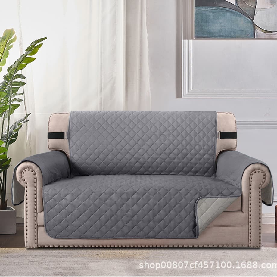 Cross-Border Solid Color Elastic Waterproof, Non-Slip and Stain-Resistant Pet Sofa Cushion Universal Simple Modern Diamond Plaid Sofa Cover