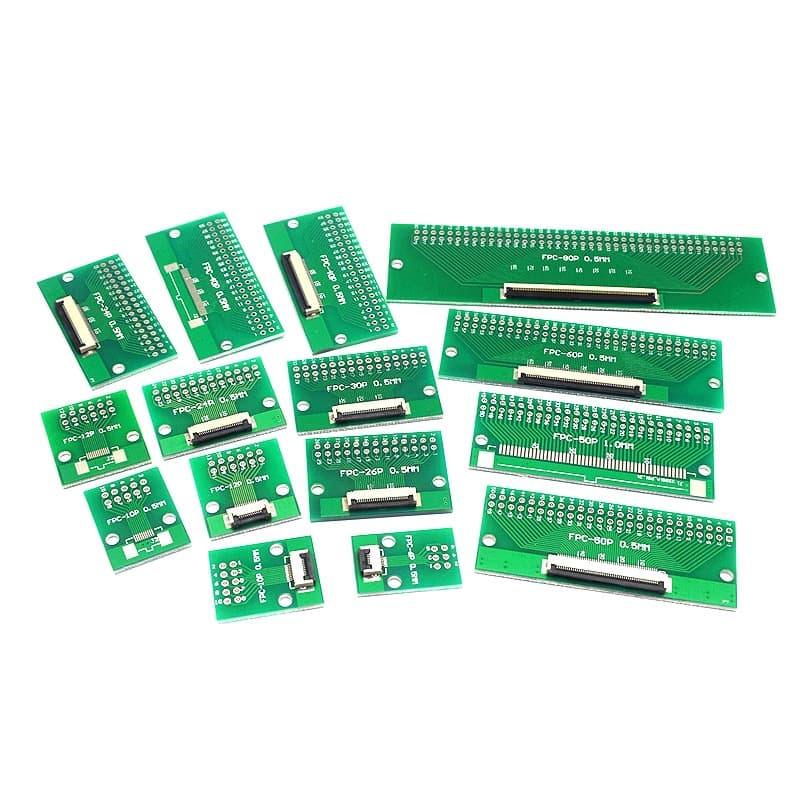FPC/FFC Flexible Cable Adapter Board Double-Sided 0.5MM 1.0MM to Vertical Insertion 2.54 Flexible Cable Adapter Socket 6P8P