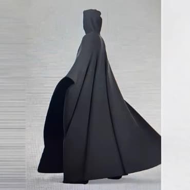2025 Cross-border Europe and America TEMU Autumn/Winter Punk Loose Hooded Button Wool Cape Top Unisex