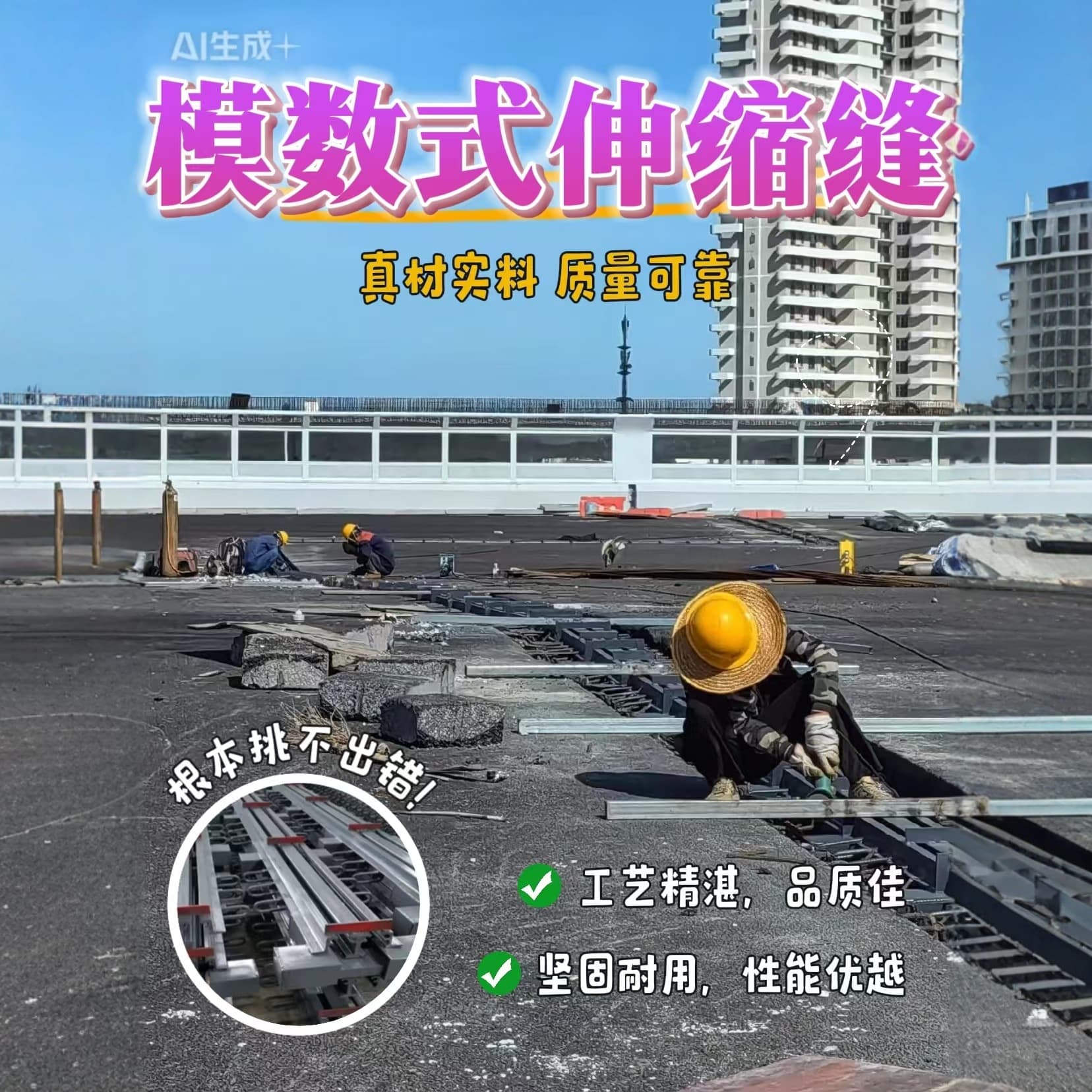 Modular bridge joint expansion joints, MZL160 type combined.