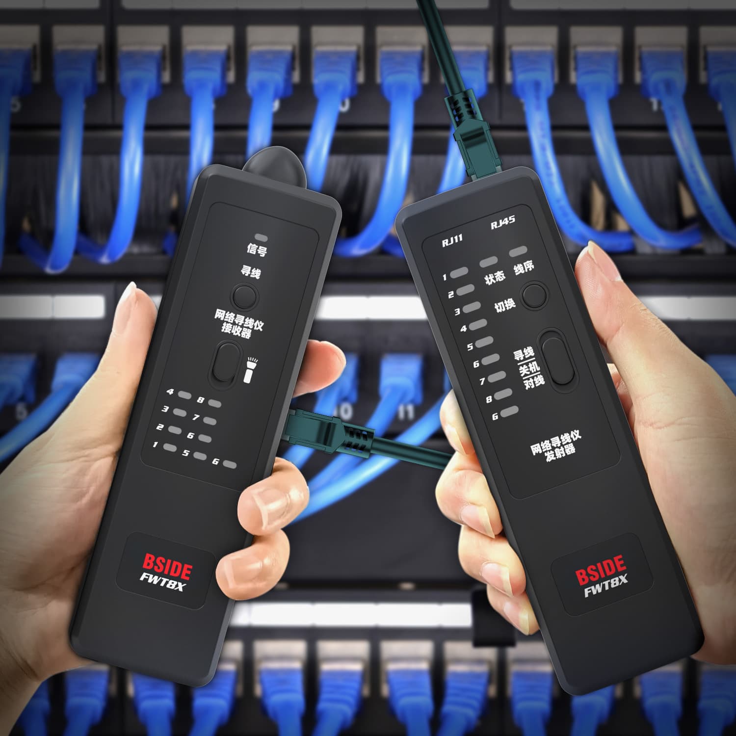 Digital Network Tone Generator and Probe Kit Anti-Interference Cable Tracer Precision Wire Mapping Tester for Low Voltage Engineering Structured Cabling