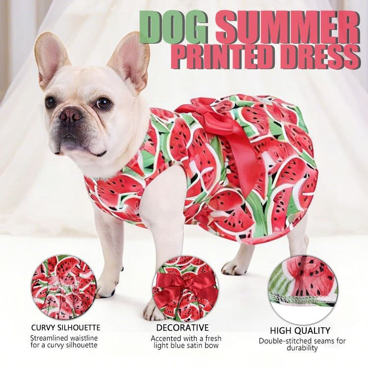Cross-border Pet Spring/Summer Floral Dress Set - Summer Dog Clothes, Cat Dress, Pet Apparel