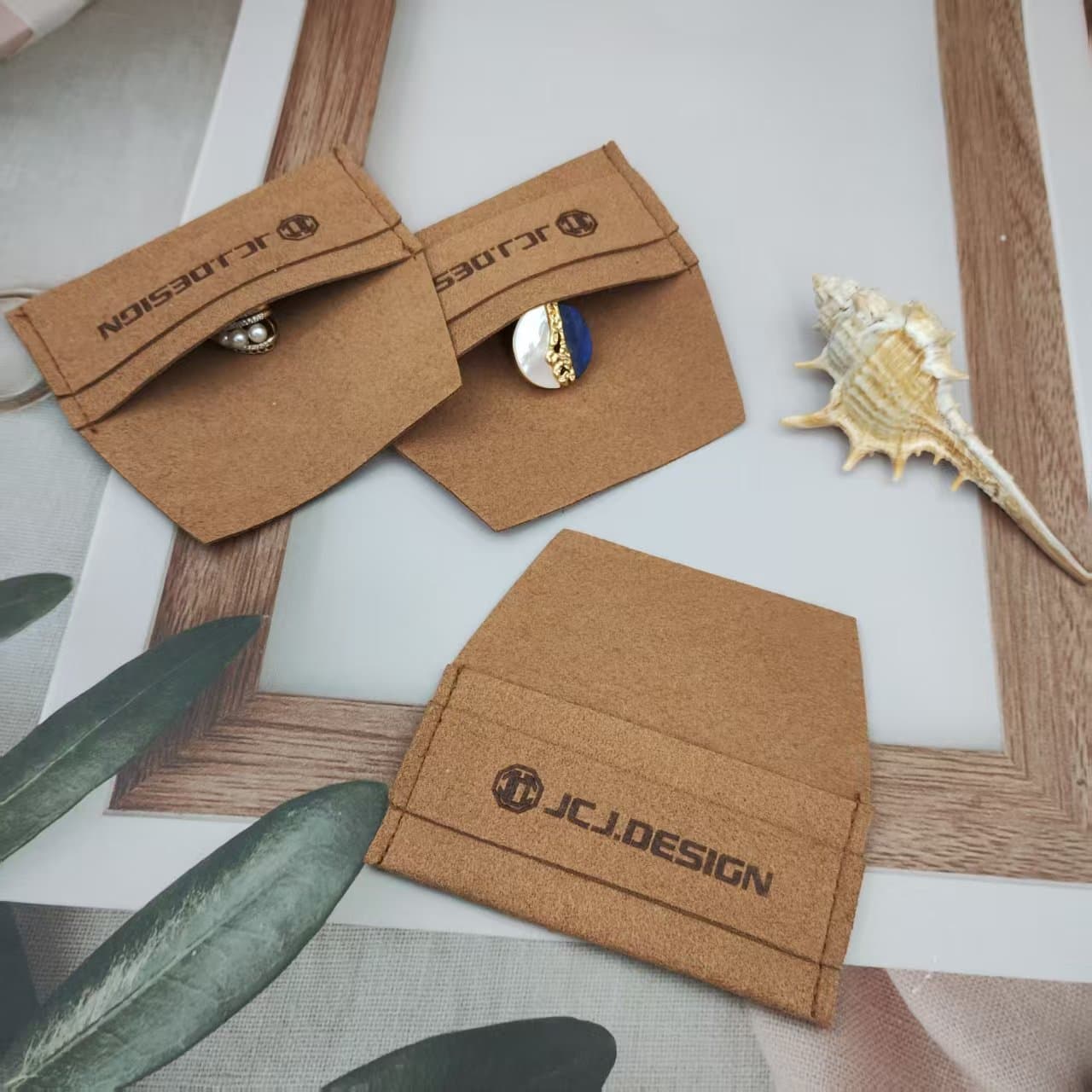 Vintage Suede Card Accessory Portable Protective Case Lightweight Multi-size Envelope Style Dedicated Jewelry Storage Pouch