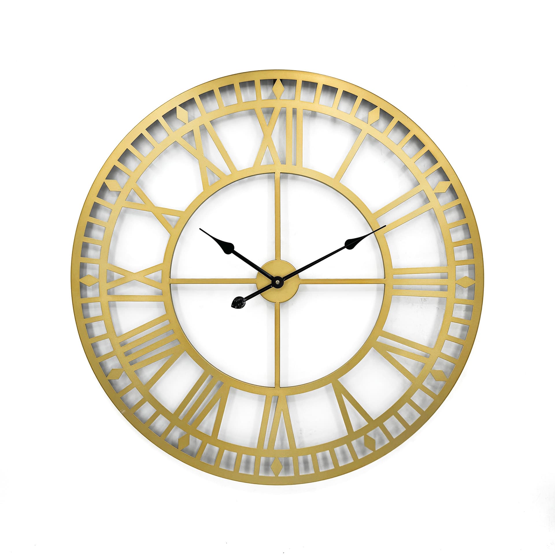 European Roman Living Room Wall Clock Iron Art Silent Decorative Large Hanging Clock Retro Wall Clock