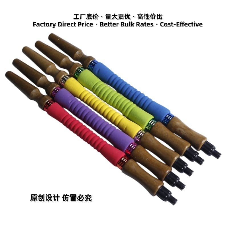 Free Splice Detachable Hookah Tube Split Portable Wooden Handle Detachable Shisha Pipe