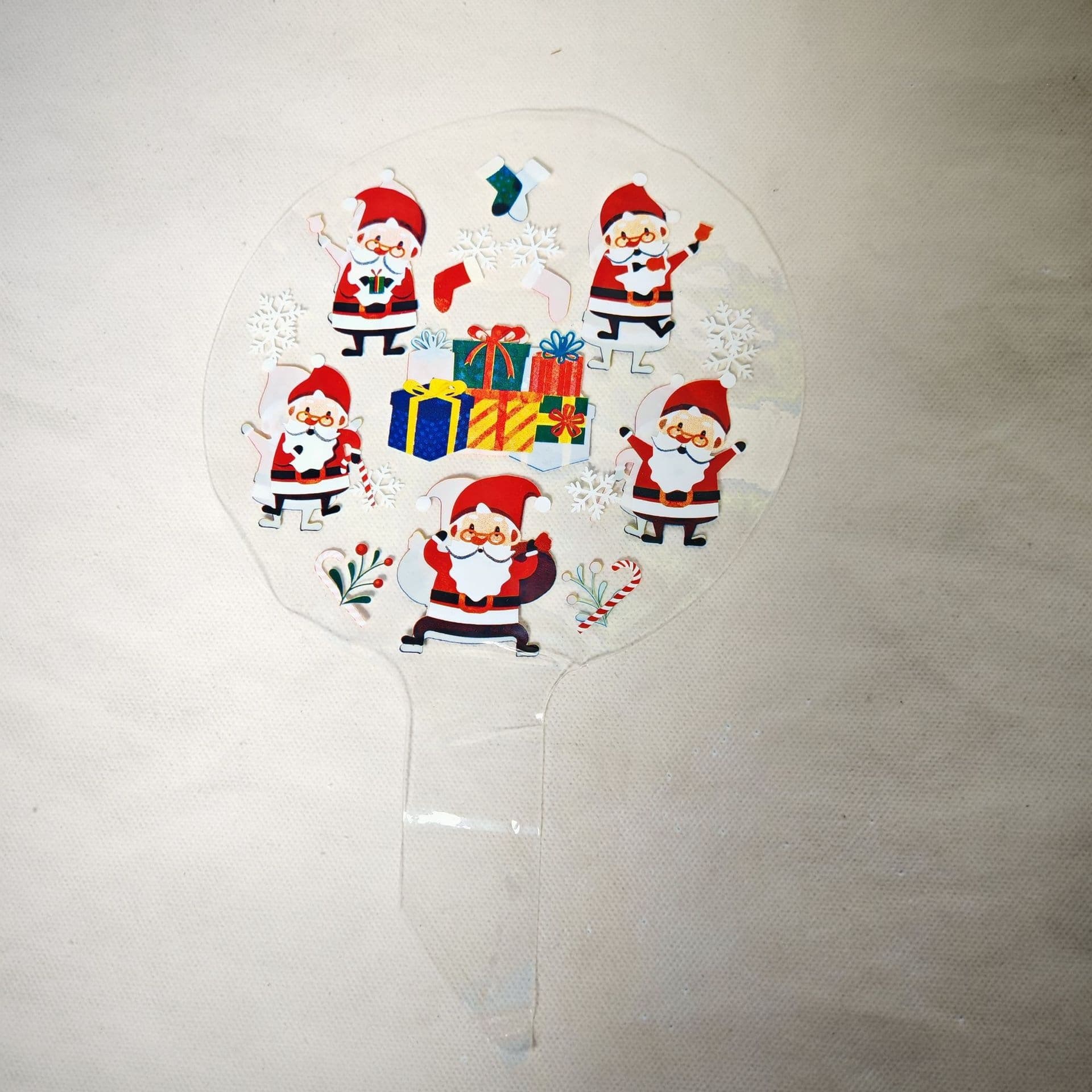 20-inch printed wave ball Christmas Santa Claus pattern cartoon ball night market square stall toy balloon