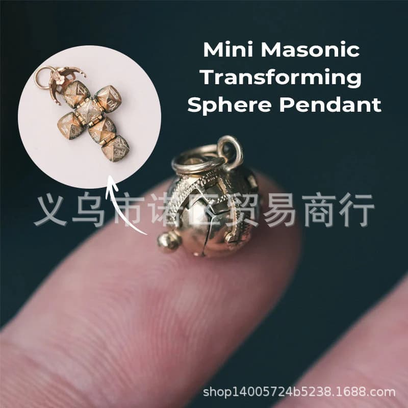 Cross-Border Hot Seller Mini Masonic Transforming Sphere Pendant - Shape-Shifting Ball Pendant