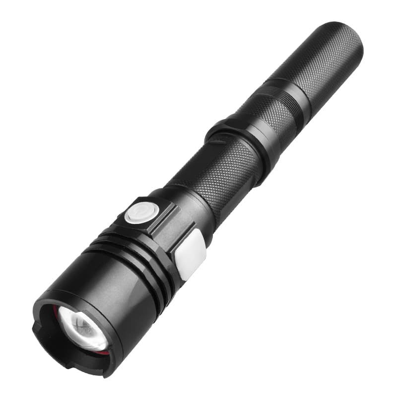 Cross-border USB all-aluminum alloy rechargeable telescopic zoom emergency super bright long-range portable outdoor flashlight