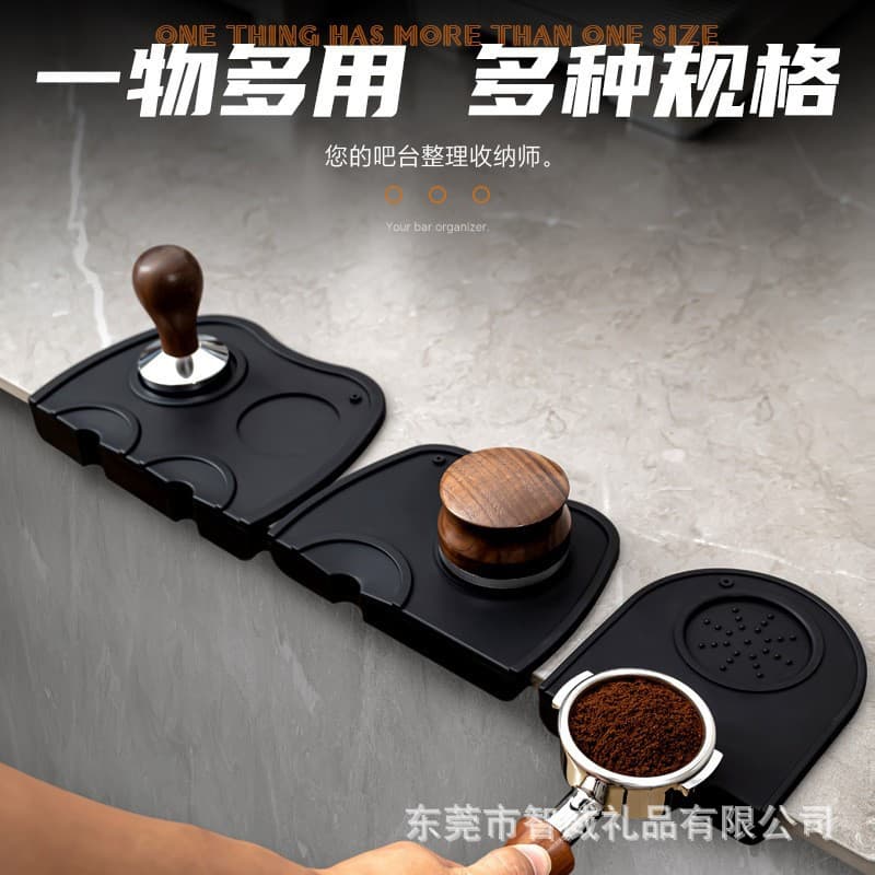 Italian bar coffee press pad corner non-slip pad press powder machine special powder dispenser pad coffee utensil supporting mat