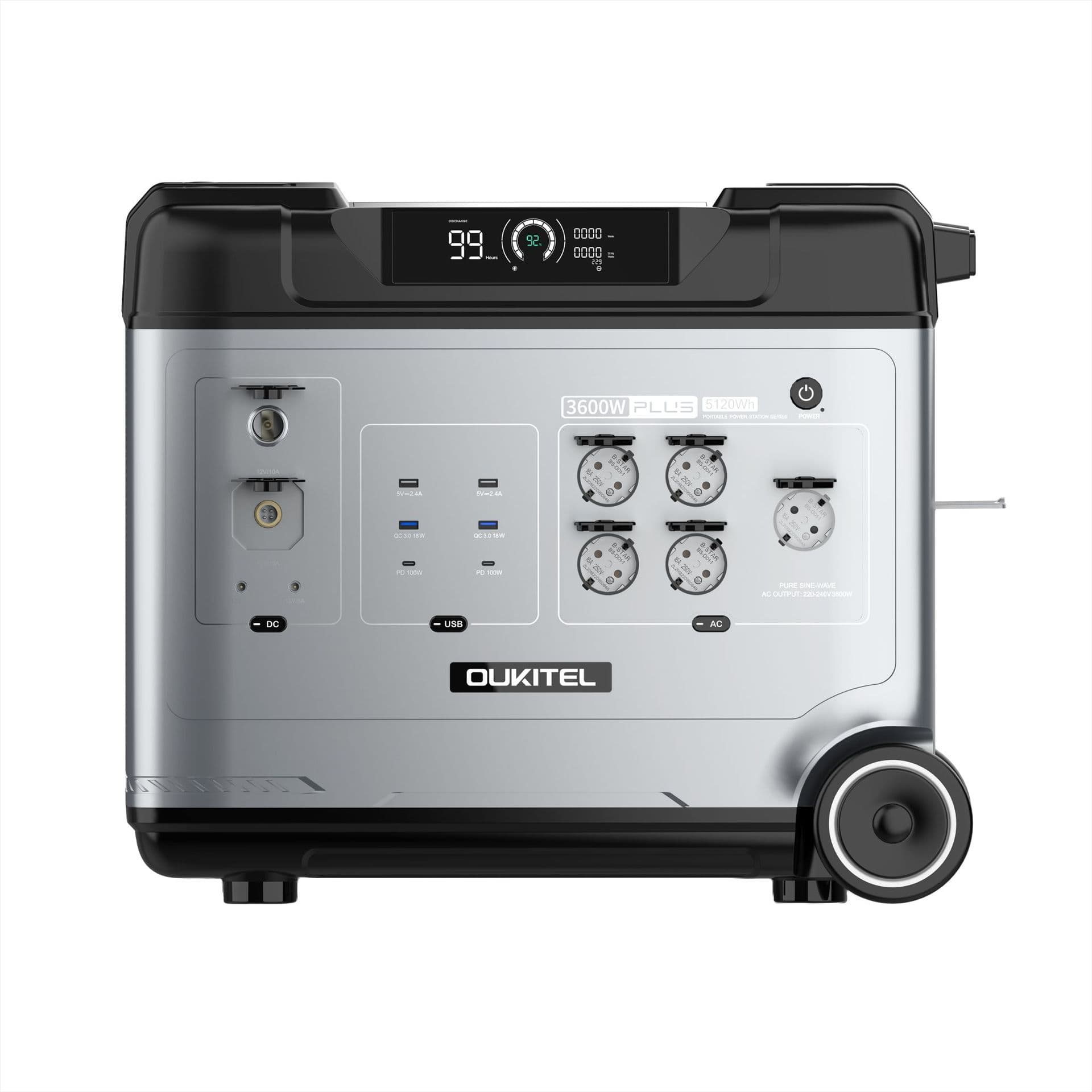 2026 New Model Energy Storage 3600W High Power Portable Trolley Power Station 5kWh Outdoor Emergency Power Supply
