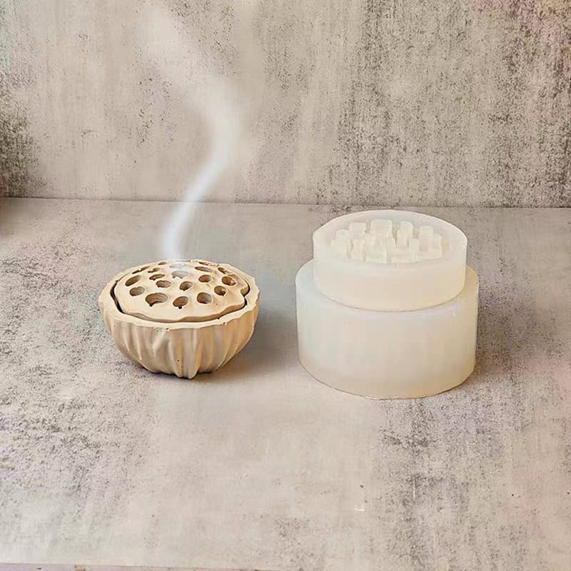 New Lotus Incense Burner Silicone Mold DIY Gypsum Jade Lotus Agarwood Sandalwood Incense Burner Furniture Decoration Epoxy Resin Mold