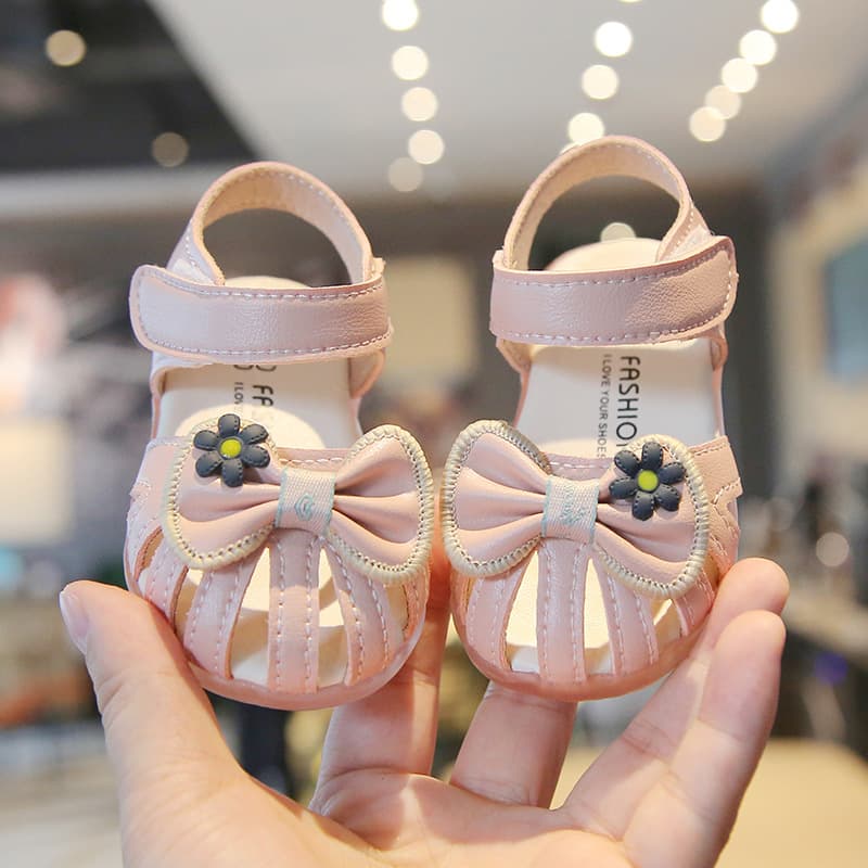 Baby Soft Sole Walking Shoes Summer Baby Sandals Cute Princess Shoes for Girls Hook and Loop Toddler Shoes Wholesale
