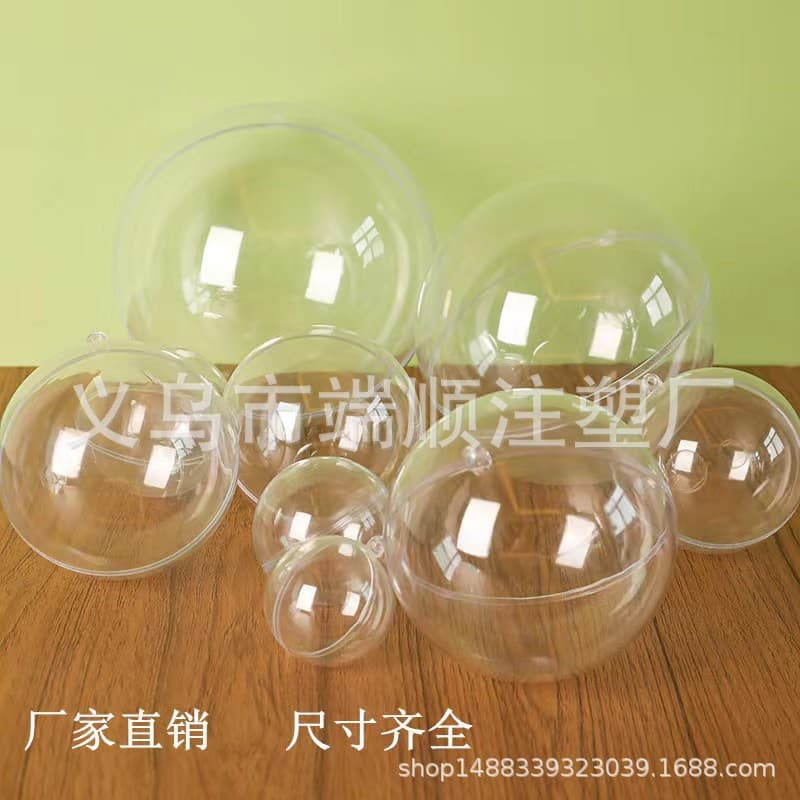4-20CM hollow transparent ball plastic ball holiday decoration creative preserved flower hanging sphere