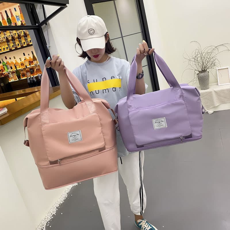 Travel Bag Women's Dry and Wet Separate Sports Shoulder Bag Foldable Storage Bag Gym Bag Men's Waterproof Luggage Bag