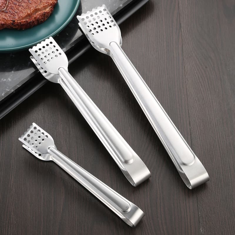 Stainless Steel Ice Tongs with Teeth for Hotel Supplies, Ice Cubes, Sugar Cubes, Buffet, and Restaurant Napkin Tongs
