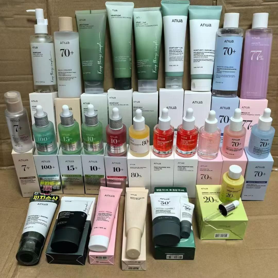 Anua Peach 70% Niacinamide Serum Essence Toner 30ml, Houttuynia Cordata Quercetin Facial Cleanser