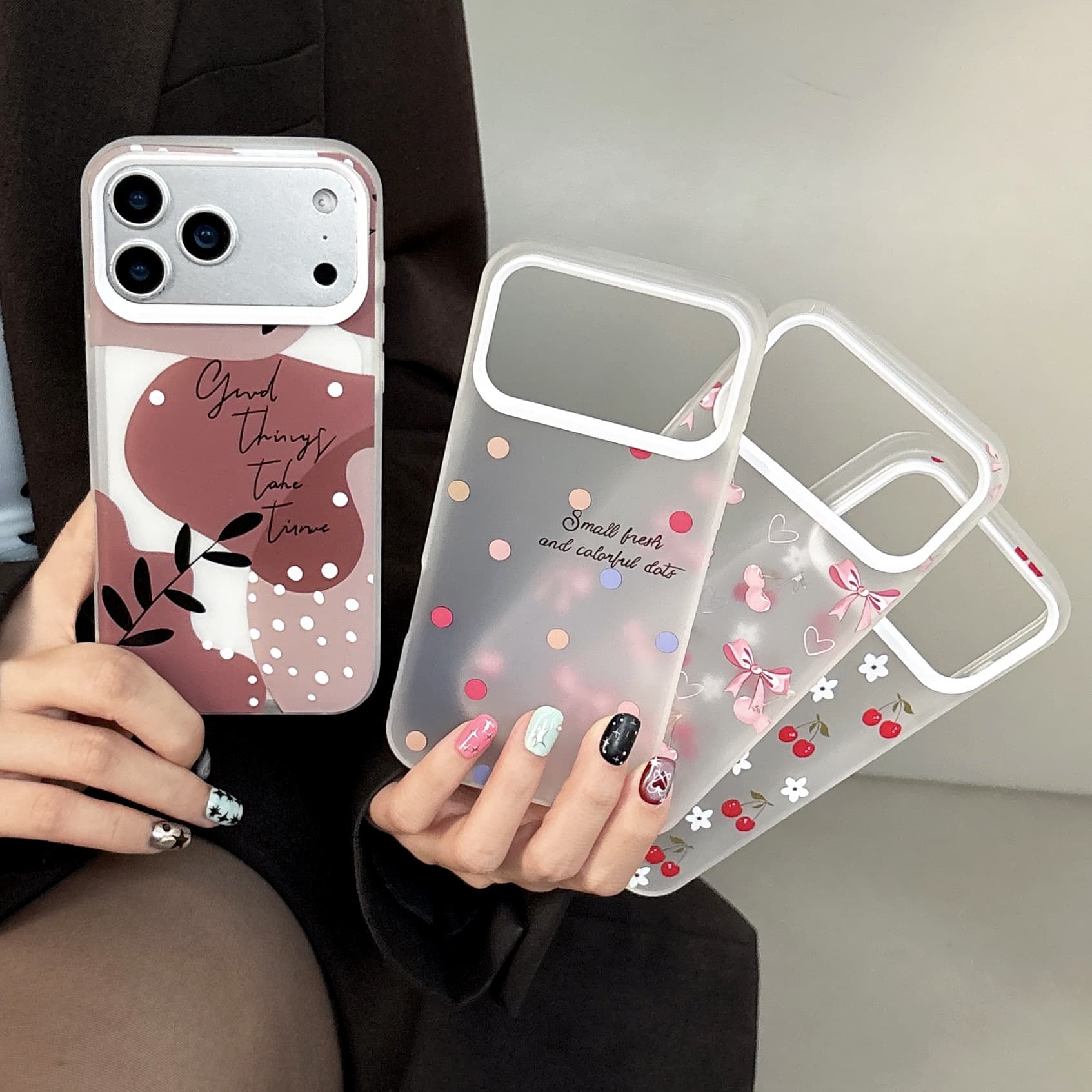 Bow Cherry Case for Apple 16 Pro Max iPhone 15 Retro 14/13 New 17P Women