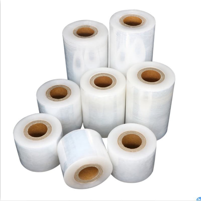 PE small stretch wrap 5cm/6cm/8cm/10cm, takeout packaging stretch film, industrial packaging film, small roll slit film